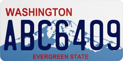 WA license plate ABC6409