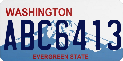 WA license plate ABC6413