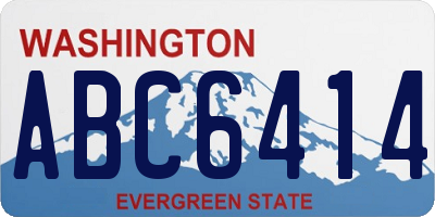 WA license plate ABC6414