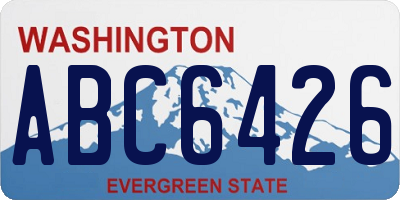 WA license plate ABC6426