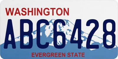 WA license plate ABC6428