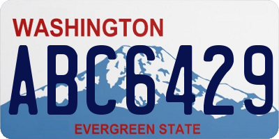 WA license plate ABC6429