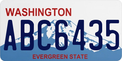 WA license plate ABC6435