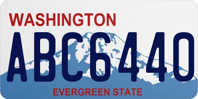 WA license plate ABC6440