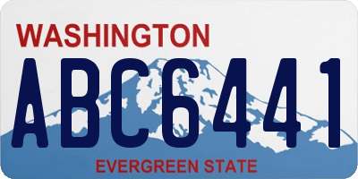WA license plate ABC6441