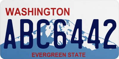 WA license plate ABC6442