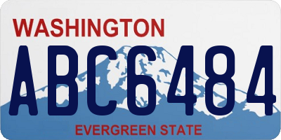WA license plate ABC6484
