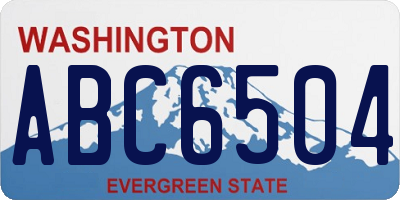 WA license plate ABC6504
