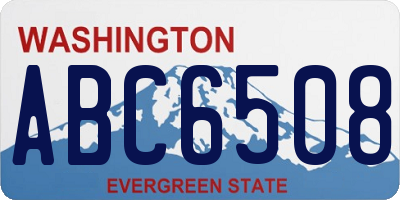 WA license plate ABC6508