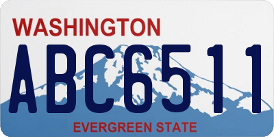 WA license plate ABC6511