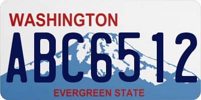 WA license plate ABC6512