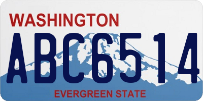 WA license plate ABC6514