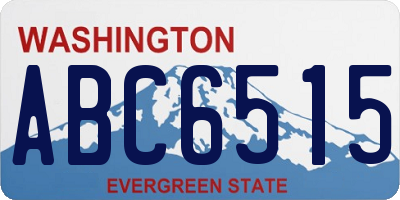 WA license plate ABC6515