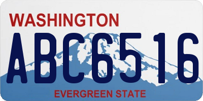 WA license plate ABC6516