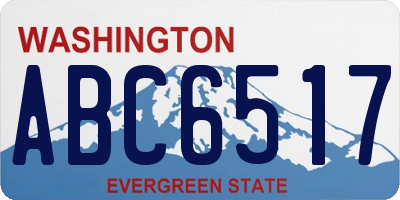 WA license plate ABC6517