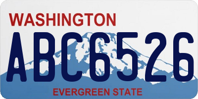 WA license plate ABC6526