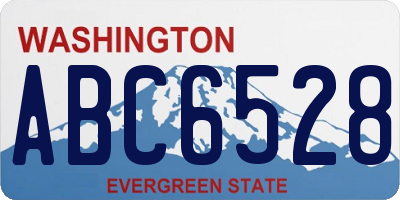 WA license plate ABC6528
