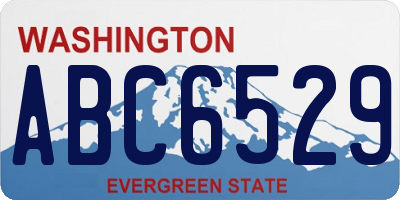 WA license plate ABC6529