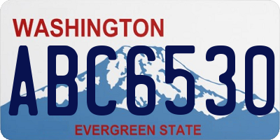 WA license plate ABC6530