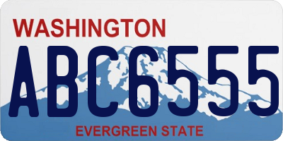WA license plate ABC6555
