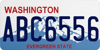 WA license plate ABC6556
