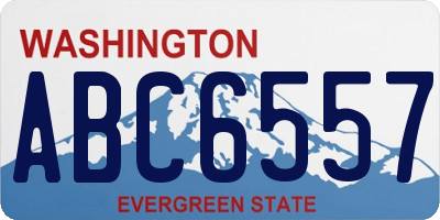 WA license plate ABC6557