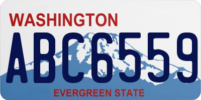 WA license plate ABC6559