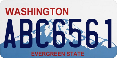WA license plate ABC6561