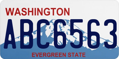 WA license plate ABC6563