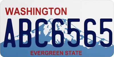 WA license plate ABC6565