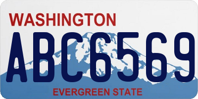 WA license plate ABC6569