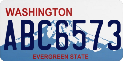 WA license plate ABC6573