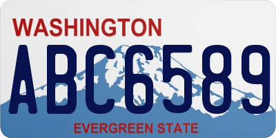 WA license plate ABC6589