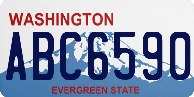 WA license plate ABC6590