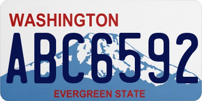WA license plate ABC6592