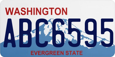 WA license plate ABC6595