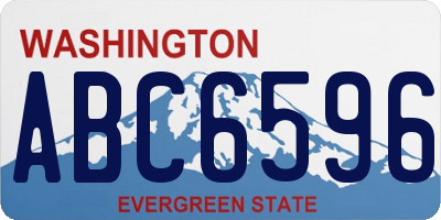 WA license plate ABC6596