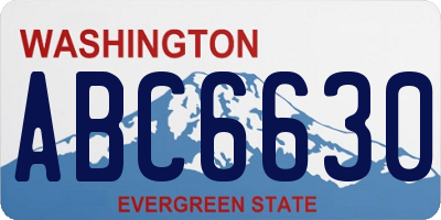 WA license plate ABC6630