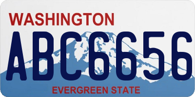 WA license plate ABC6656