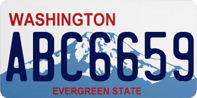 WA license plate ABC6659