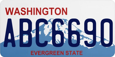 WA license plate ABC6690