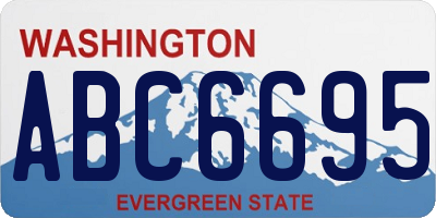 WA license plate ABC6695