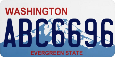 WA license plate ABC6696