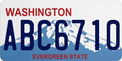 WA license plate ABC6710