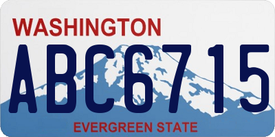 WA license plate ABC6715