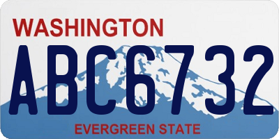 WA license plate ABC6732
