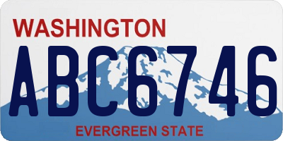 WA license plate ABC6746