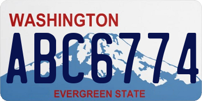 WA license plate ABC6774