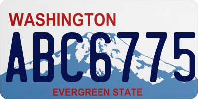 WA license plate ABC6775