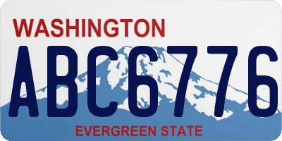 WA license plate ABC6776